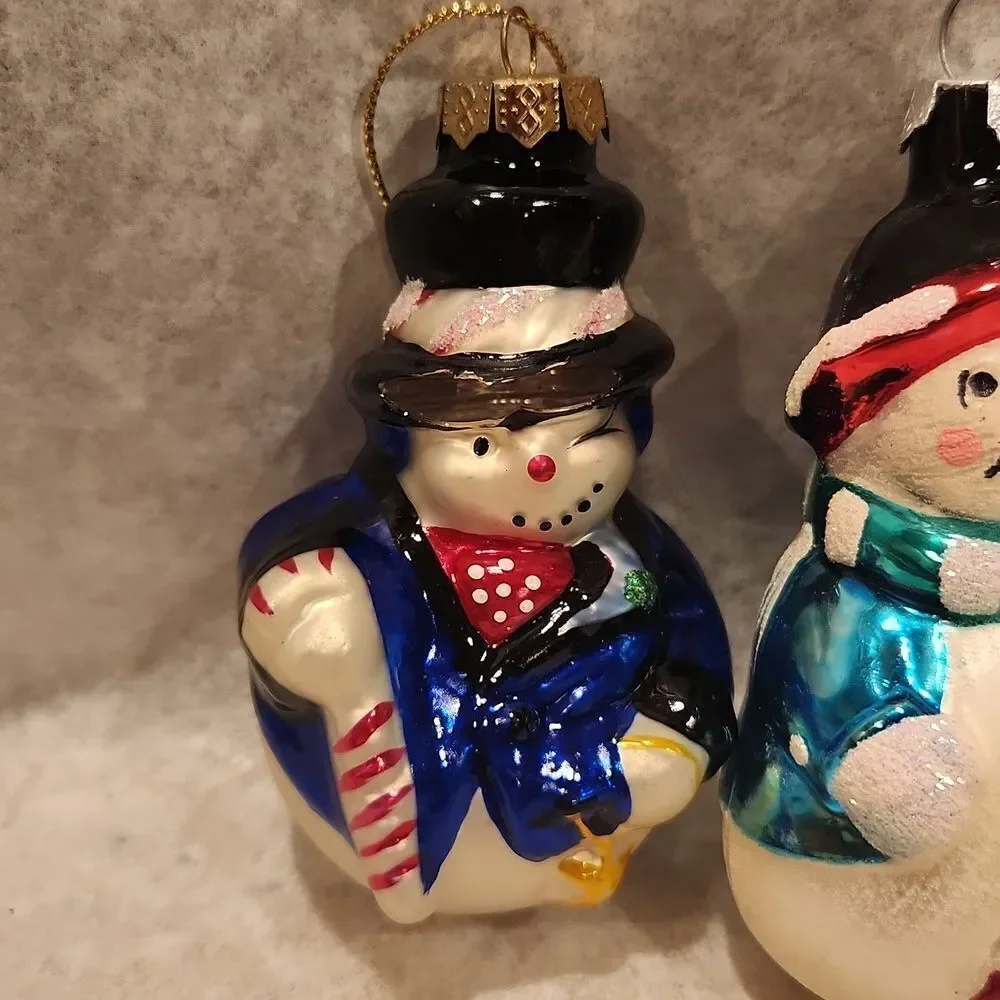 Snowman Christmas Ornaments Set of 4